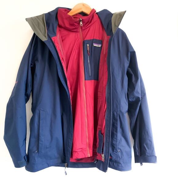 Patagonia Women's Recco 3 in 1 Snowbelle Reversible Insulated Ski Jacket Large - Picture 3 of 16